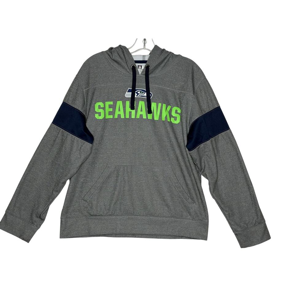 Seattle Seahawks NFL Women’s pullover hoodie sz M gray & blue